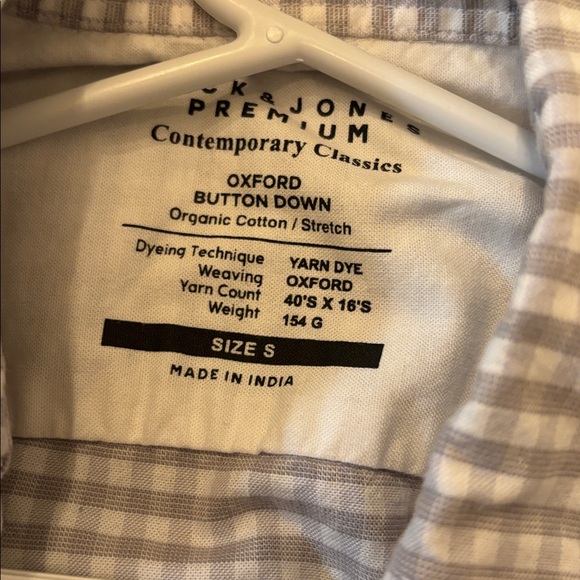 Jack and Jones Gray Checkered Shirt - Picture 2 of 4